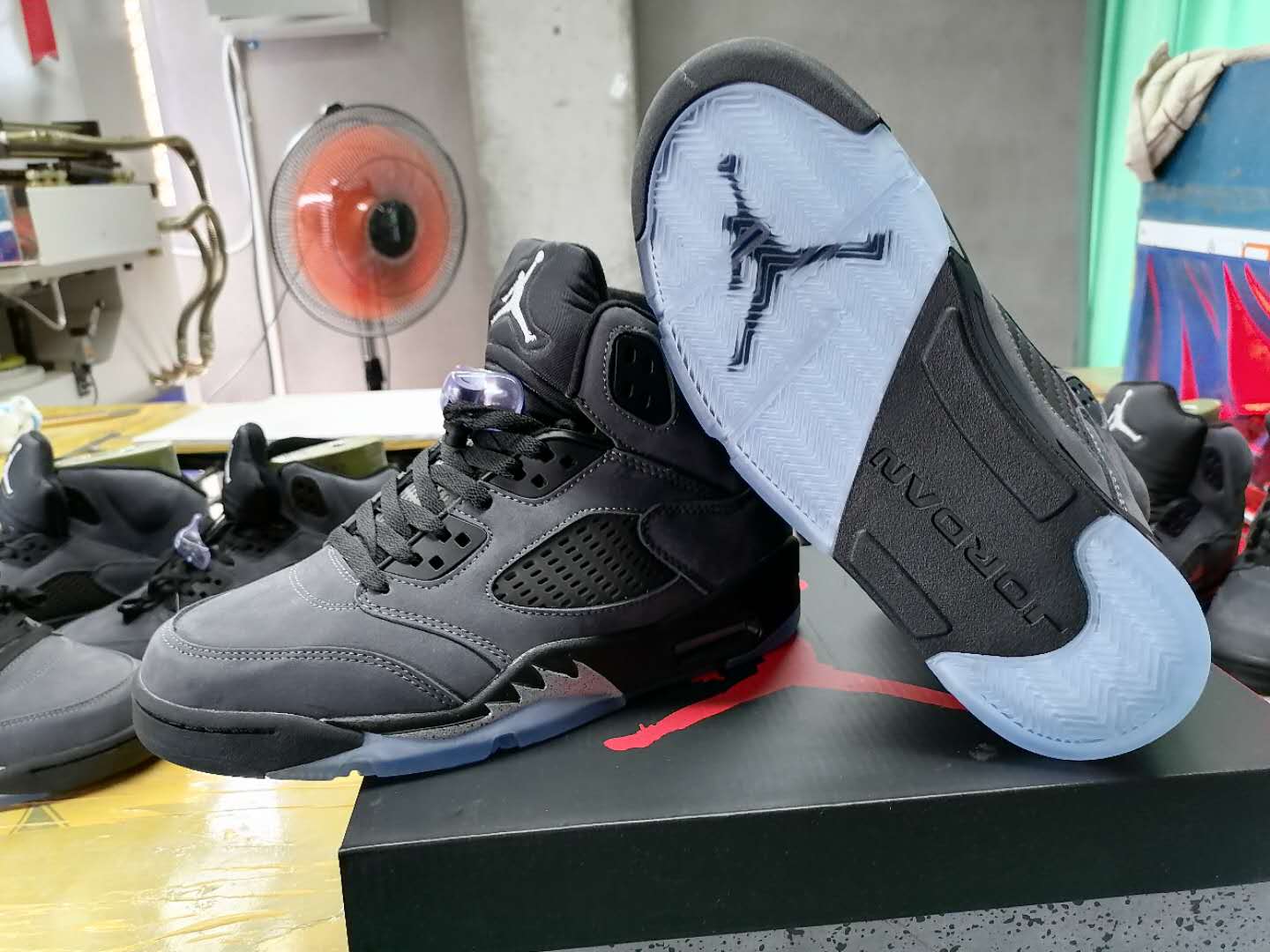 2020 Air Jordan 5 Retro Black - Click Image to Close